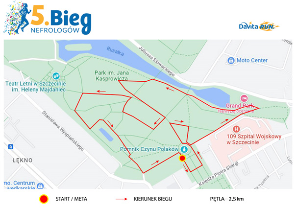 Znamy już dokładną trasę 5. Biegu Nefrologów