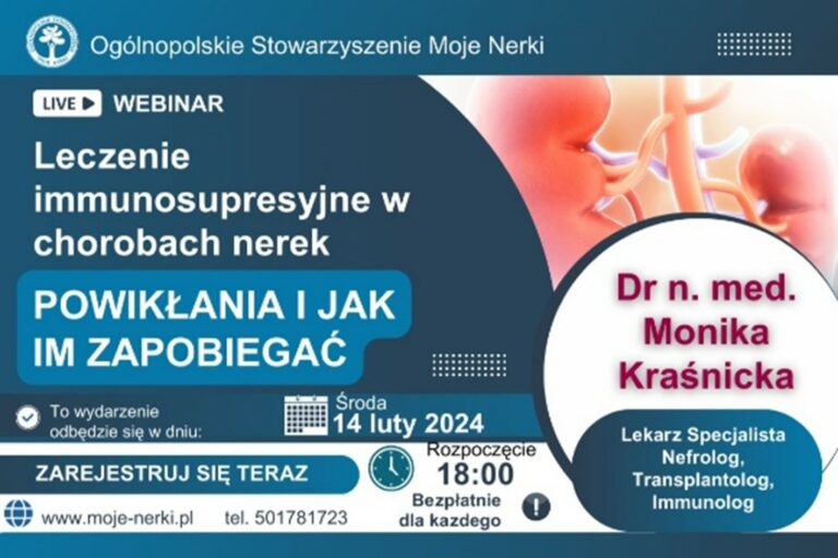 ZAPROSZENIE NA WEBINAR Z UDZIAŁEM DR N. MED. MONIKI KRAŚNICKIEJ