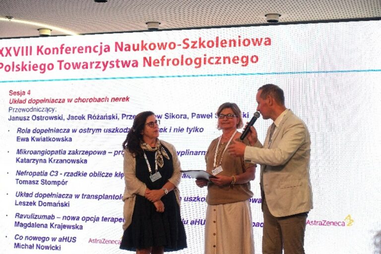 PROF. MAGDALENA KRAJEWSKA CZŁONKIEM HONOROWYM OGÓLNOPOLSKIEGO STOWARZYSZENIA MOJE NERKI